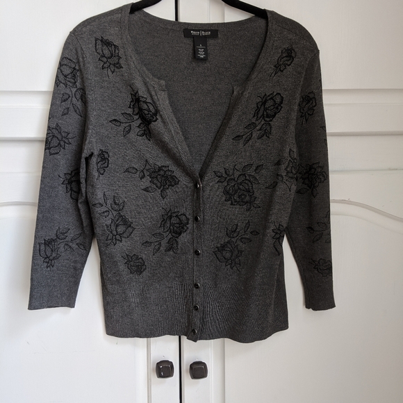 White House Black Market Grey Sweater - Picture 5 of 6